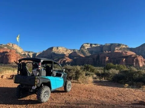 4-seater ATV getting ready to go into the red rock canyons of Sedona