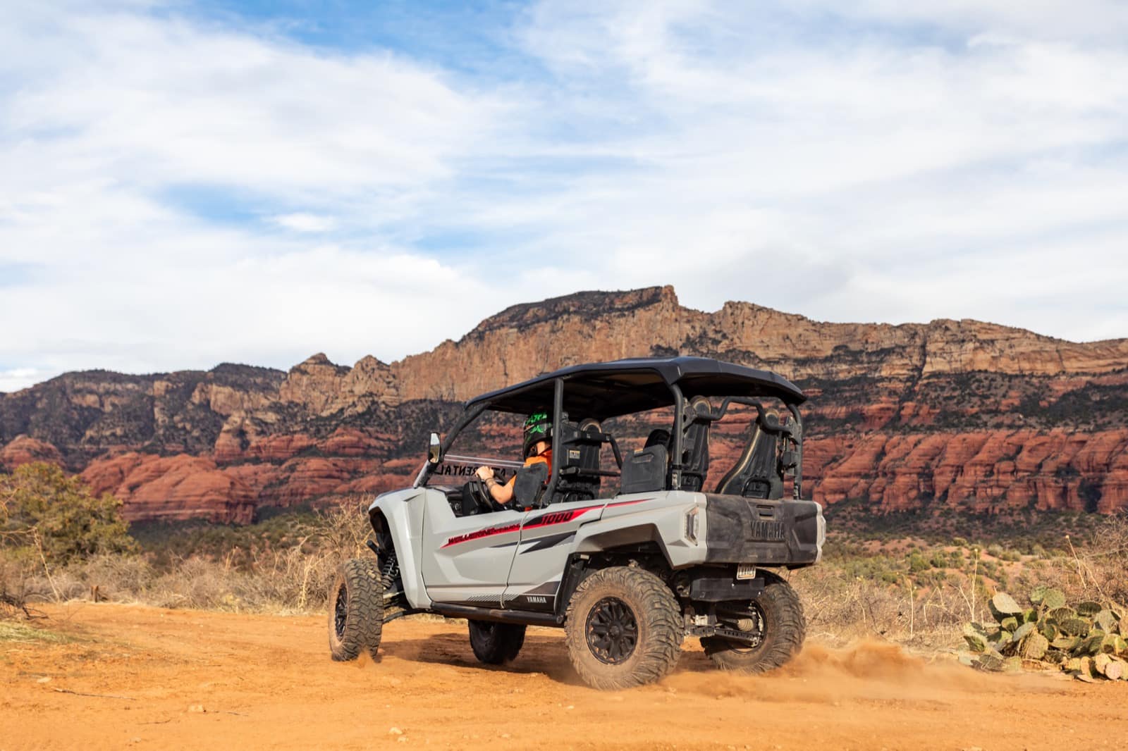 Vortex ATV Rental off-roading through the red rock landscape of Sedona Arizona