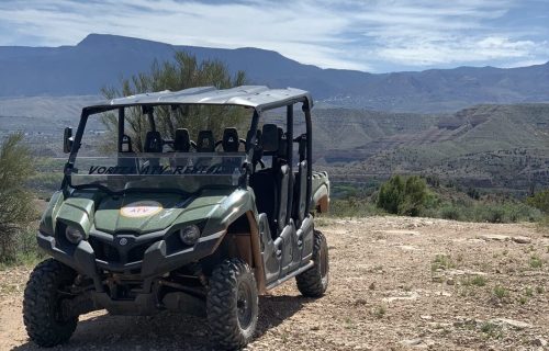 View from the Verde Trail of Mingus Mountain and Jerome